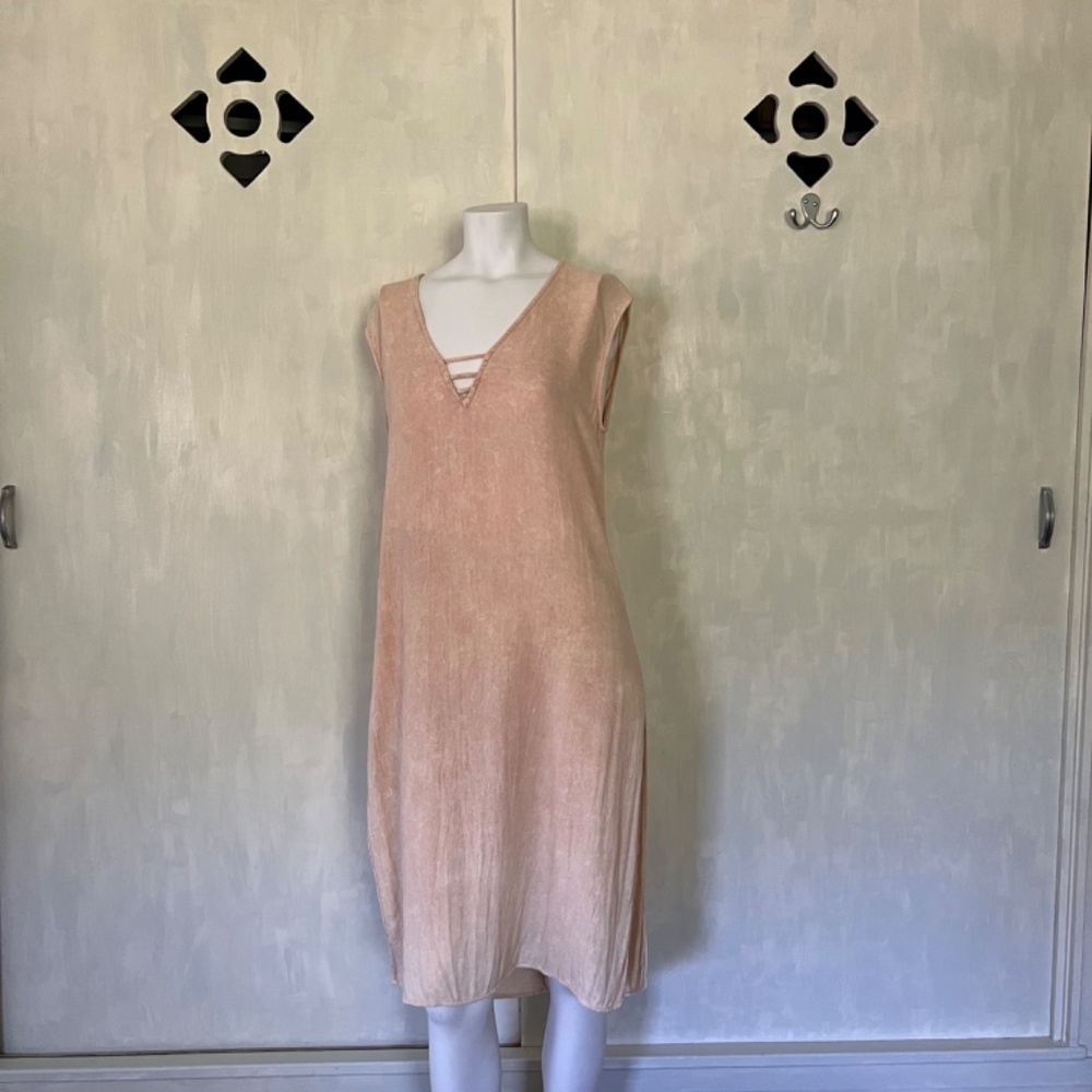 Summer festival peach neutral loose dress or coverup
